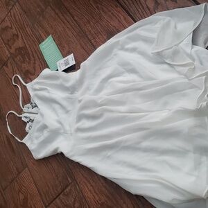 White dress with crochet back